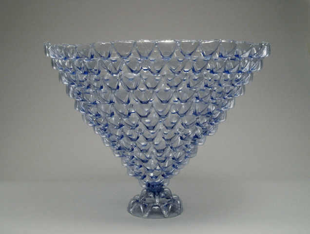 blue pyramid vessel