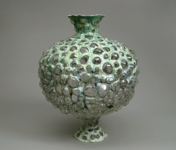 bumpy blue & green vessel
