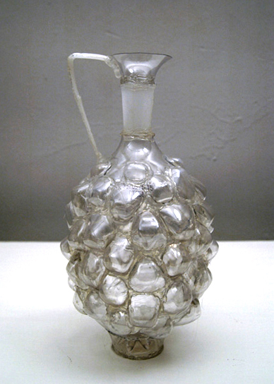 Clear Urn with White Handle