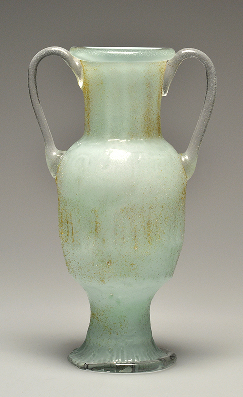 Light Green Vessel with Two Handles