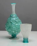 light green urn with cup