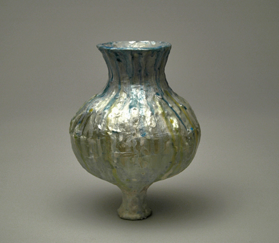 Vessel with Turquise drips
